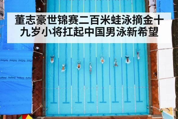 董志豪世锦赛二百米蛙泳摘金十九岁小将扛起中国男泳新希望